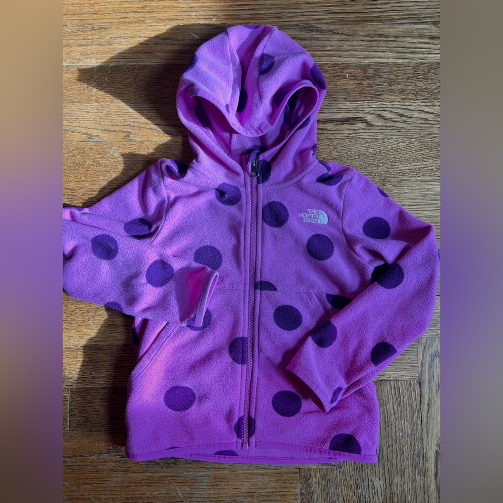 The North Face Purple Fleece with Polka Dots, 5t